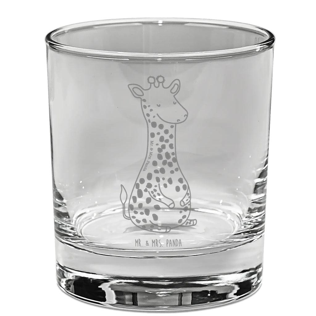 Ginglas Giraffe Zufrieden Ginglas, Gin Glas, Gin Glas mit Gravur, Ginglas mit Spruch, Gin Glas mit Sprüchen, Afrika, Wildtiere, Giraffe, Zufrieden, Glück, Abenteuer