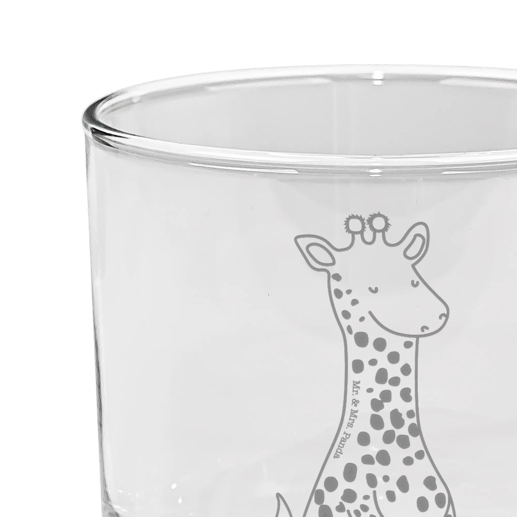 Ginglas Giraffe Zufrieden Ginglas, Gin Glas, Gin Glas mit Gravur, Ginglas mit Spruch, Gin Glas mit Sprüchen, Afrika, Wildtiere, Giraffe, Zufrieden, Glück, Abenteuer