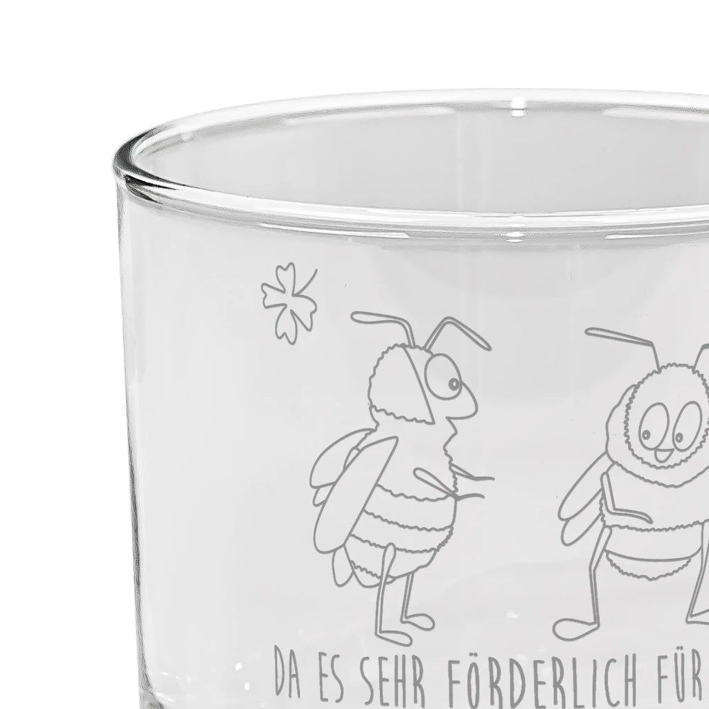 Ginglas Hummeln mit Kleeblatt Ginglas, Gin Glas, Gin Glas mit Gravur, Ginglas mit Spruch, Gin Glas mit Sprüchen, Tiermotive, Gute Laune, lustige Sprüche, Tiere, Hummel, Biene, Spruch positiv, Biene Deko, Spruch schön, glücklich sein, glücklich werden, Spruch fröhlich