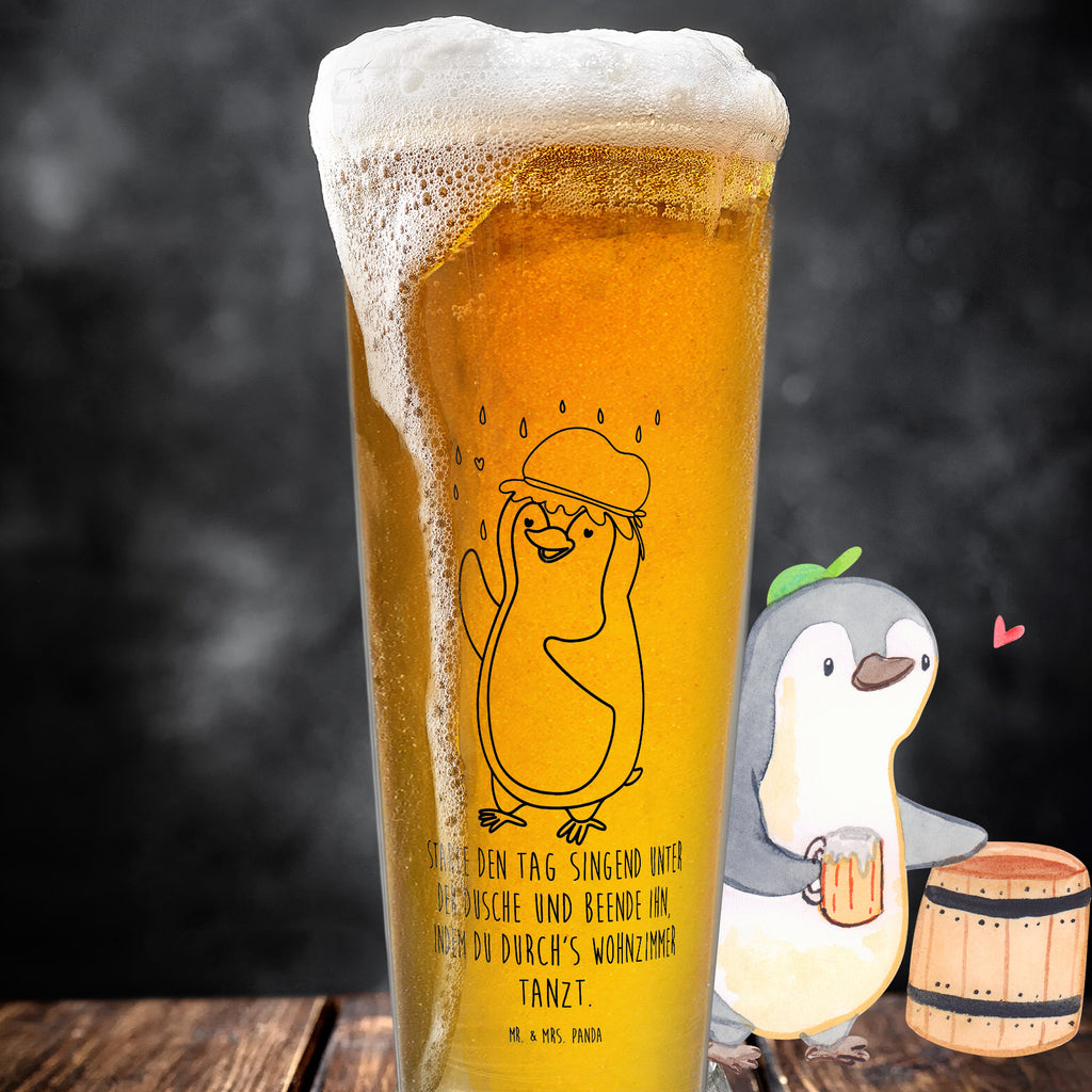 Bierglas Pinguin Duschen Bierglas, Bier Glas, Bierkrug, Bier Krug, Vatertag, Pinguin, Pinguine, Dusche, duschen, Lebensmotto, Motivation, Neustart, Neuanfang, glücklich sein