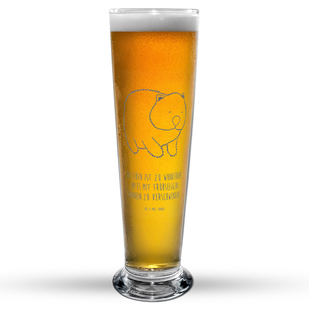 Weizenglas Wombat Weizenglas, Weizen Glas, Vatertag, Weizenbier Glas, Weizenbierglas, Tiermotive, Gute Laune, lustige Sprüche, Tiere, Wombat, Das Leben ist schön, Motivation, Spruch, Australien