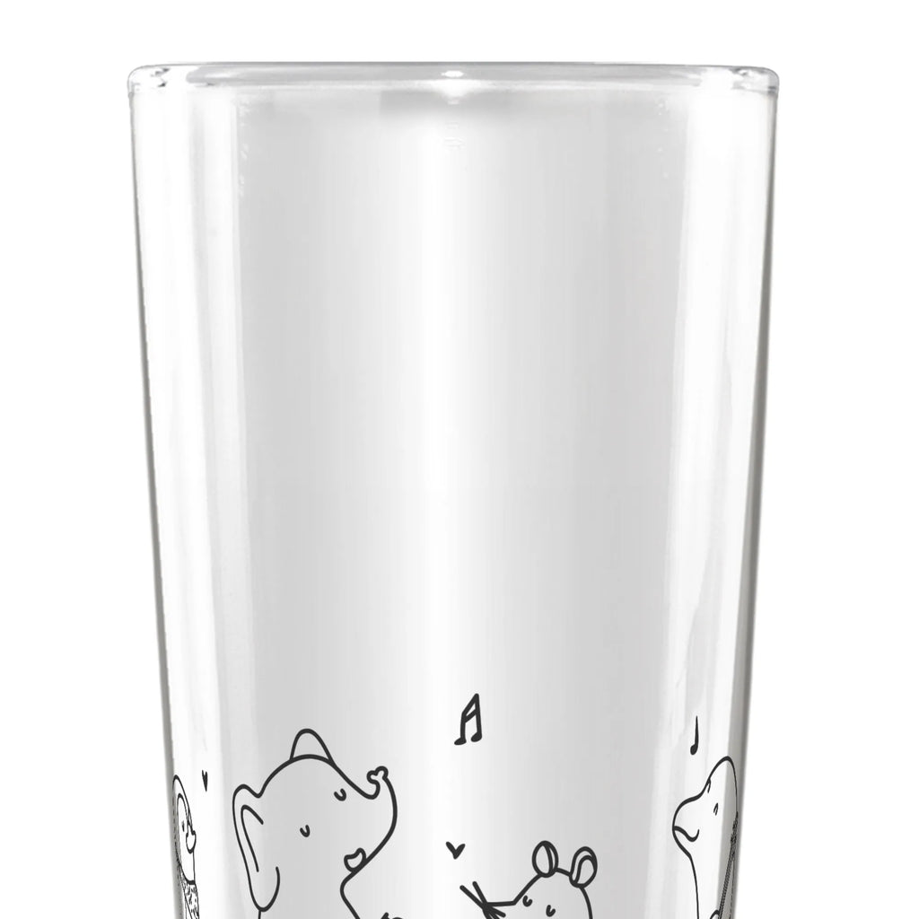 Weizenglas Big Band Weizenglas, Weizen Glas, Vatertag, Weizenbier Glas, Weizenbierglas, Tiermotive, Gute Laune, lustige Sprüche, Tiere, Hund, Pinguin, Maus, Elefant, Delfin, Gitarre, Band, Triangel, Musikanten, Musik