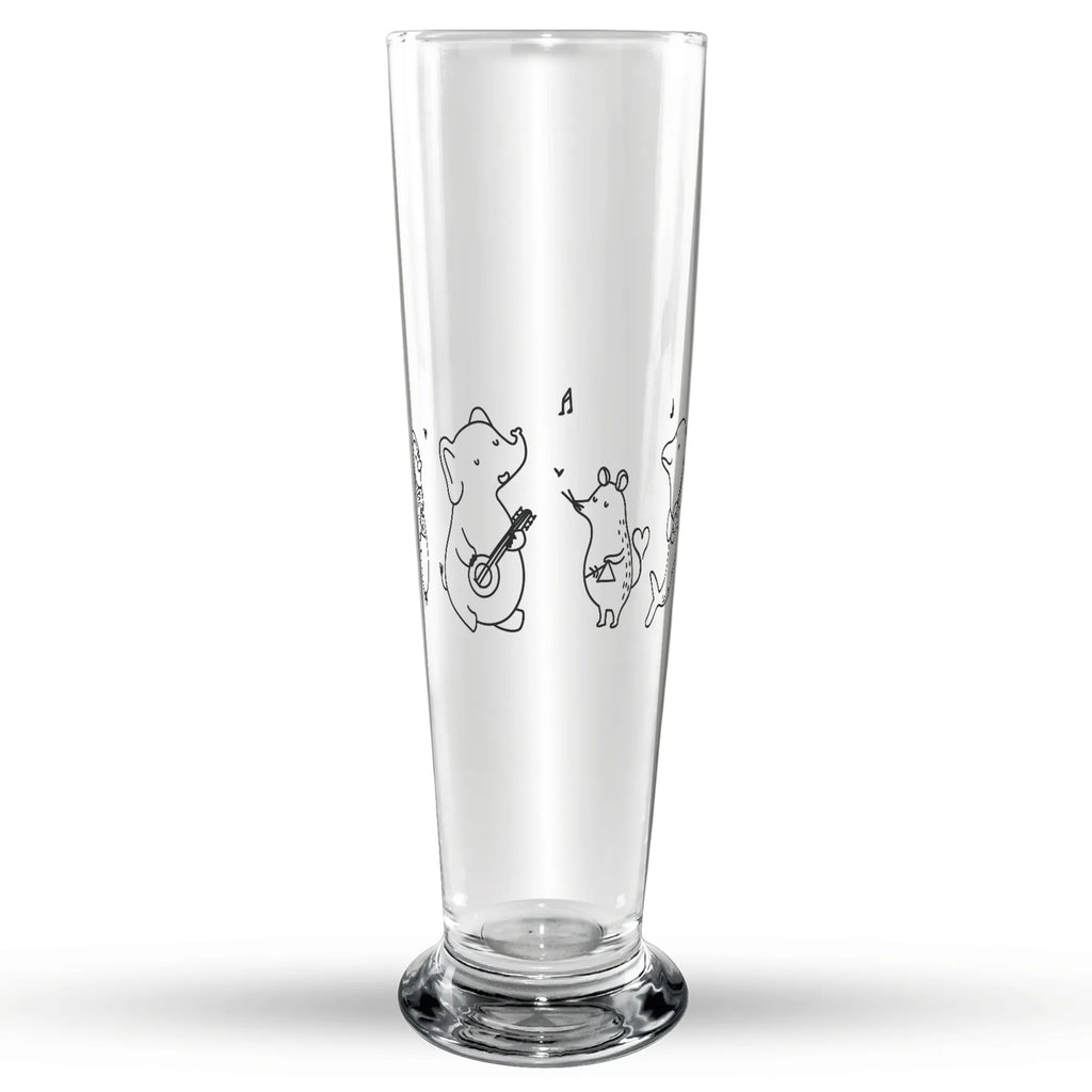 Weizenglas Big Band Weizenglas, Weizen Glas, Vatertag, Weizenbier Glas, Weizenbierglas, Tiermotive, Gute Laune, lustige Sprüche, Tiere, Hund, Pinguin, Maus, Elefant, Delfin, Gitarre, Band, Triangel, Musikanten, Musik