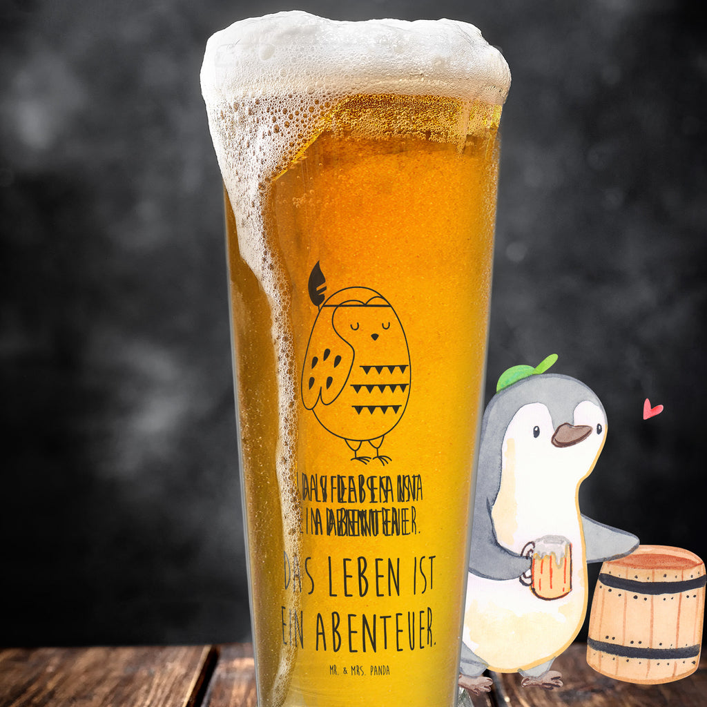 Weizenglas Eule Federschmuck Weizenglas, Weizen Glas, Vatertag, Weizenbier Glas, Weizenbierglas, Eule, Eule Deko, Owl, Das Leben ist ein Abenteuer, Reisespruch, Federschmuck, Dekoration