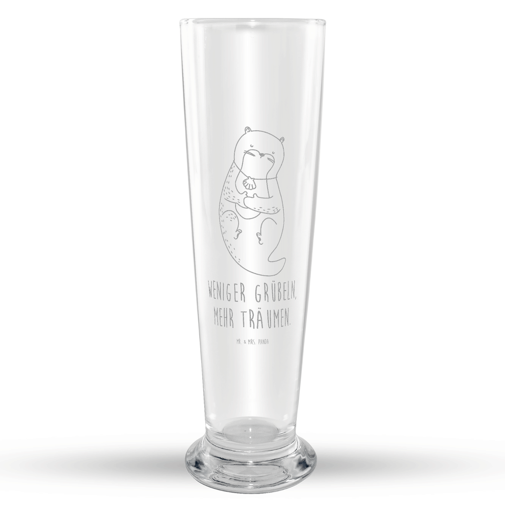 Weizenglas Otter Muschel Weizenglas, Weizen Glas, Vatertag, Weizenbier Glas, Weizenbierglas, Otter, Fischotter, Seeotter, Otterliebe, grübeln, träumen, Motivation, Tagträumen, Büro