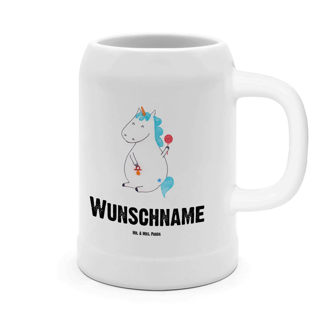 Personalisierter Bierkrug Einhorn Baby Bierkrug mit Namen, Bierkrug personalisieren, Bierglas mit Namen, Personalisierung, Bedrucken, Einhorn, Einhörner, Einhorn Deko, Unicorn, Mutter, Geburt, Geburtstag, erstes Kind, Baby, Babyglück, Nachwuchs, Eltern, Party, Kind, Schnuller