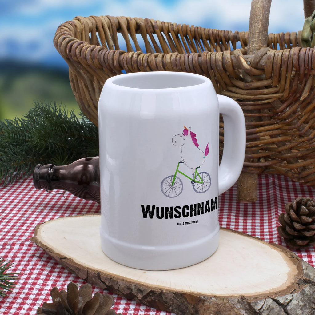 Personalisierter Bierkrug Einhorn Radfahrer Bierkrug mit Namen, Bierkrug personalisieren, Bierglas mit Namen, Personalisierung, Bedrucken, Einhorn, Einhörner, Einhorn Deko, Pegasus, Unicorn, Radfahren, Radfahrer, Rad, Bike, Feenstaub, Konfetti, Luxusproblem, Kummer, Liebeskummer