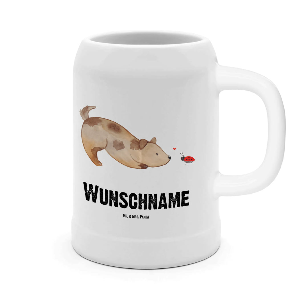 Personalisierter Bierkrug Hund Marienkäfer Bierkrug mit Namen, Bierkrug personalisieren, Bierglas mit Namen, Personalisierung, Bedrucken, Hund, Hundemotiv, Haustier, Hunderasse, Tierliebhaber, Hundebesitzer, Sprüche, Hunde, Hundespruch, Marienkäfer, Mischling, Mischlinghund