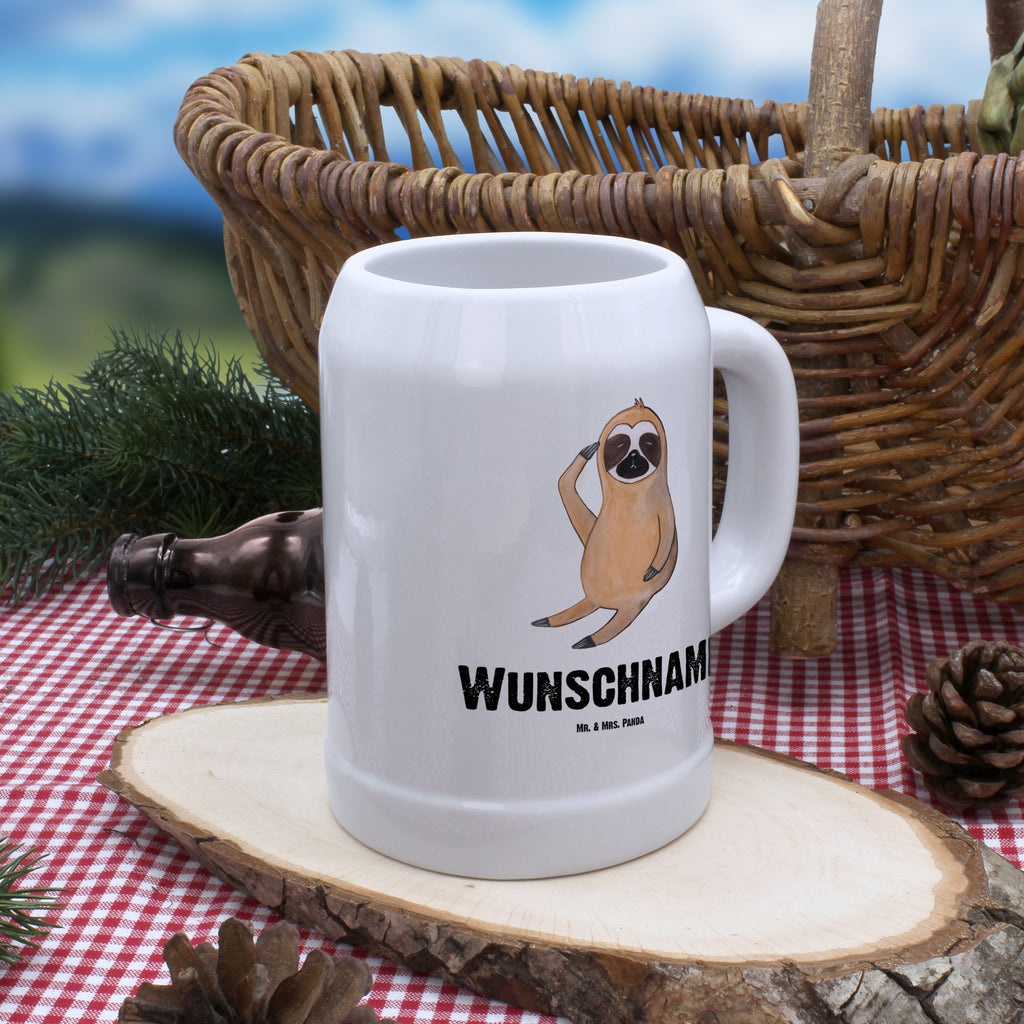 Personalisierter Bierkrug Faultier Vogel Bierkrug mit Namen, Bierkrug personalisieren, Bierglas mit Namen, Personalisierung, Bedrucken, Faultier, Faultier Geschenk, Faultier Deko, Faultiere, faul, Lieblingstier, Spinner, früher Vogel, der frühe Vogel, Frühaufsteher, Morgenmuffel, Vogel, Faultierwelt