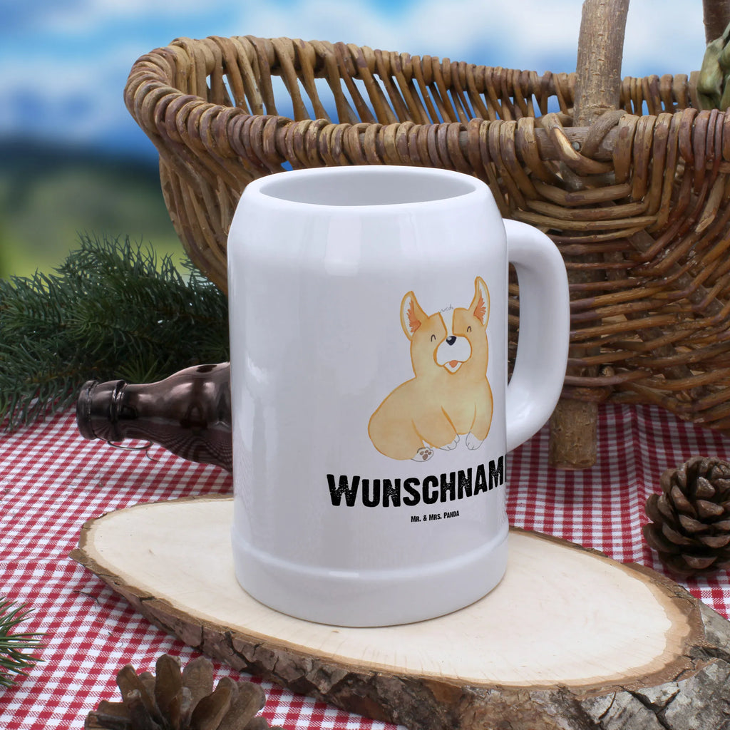 Personalisierter Bierkrug Corgie Bierkrug mit Namen, Bierkrug personalisieren, Bierglas mit Namen, Personalisierung, Bedrucken, Hund, Hundemotiv, Haustier, Hunderasse, Tierliebhaber, Hundebesitzer, Sprüche, Corgie, Welsh Corgie Pembroke, britisch, Motivation, Spruch, Hundespruch, Lebensfreude