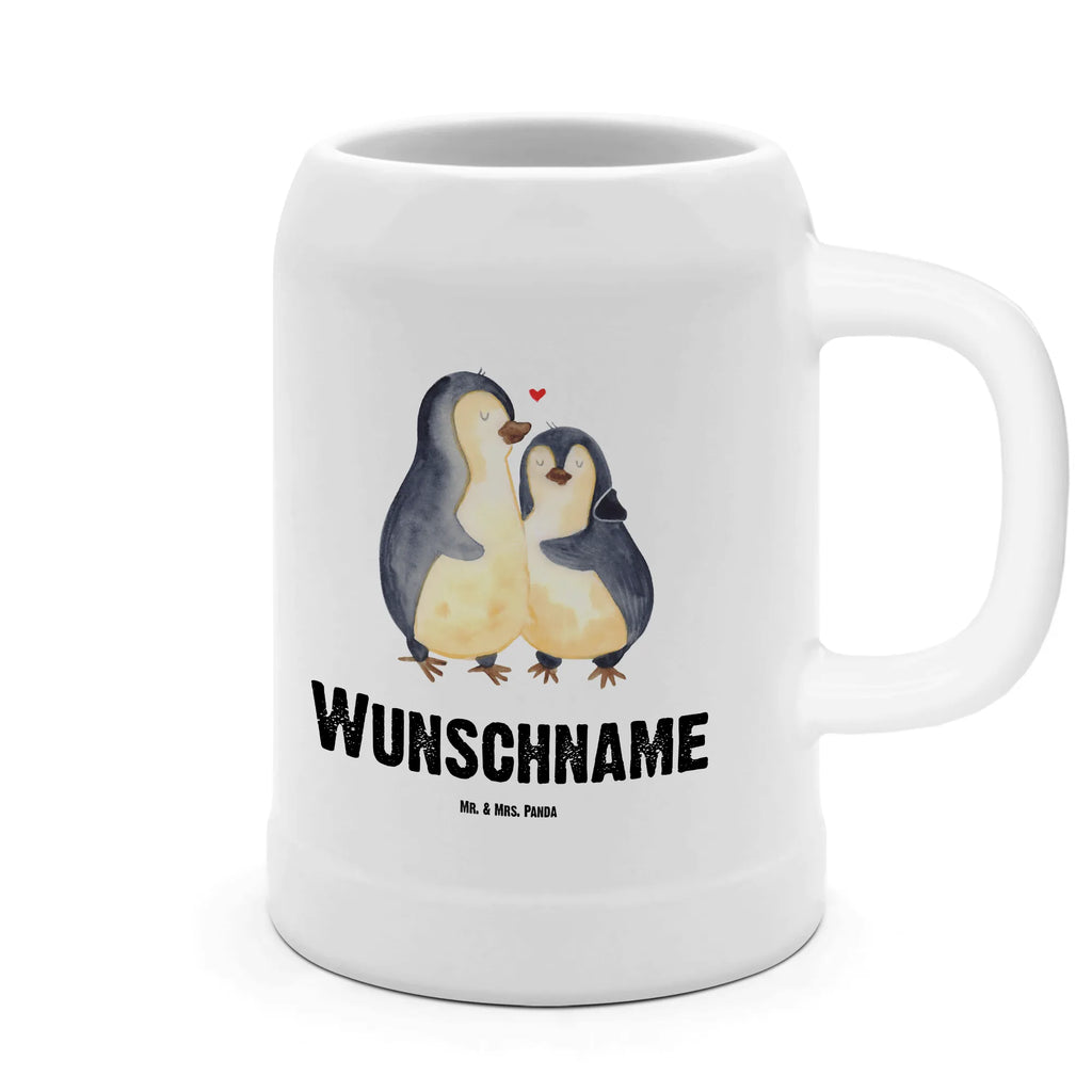 Personalisierter Bierkrug Pinguin umarmen Bierkrug mit Namen, Bierkrug personalisieren, Bierglas mit Namen, Personalisierung, Bedrucken, Pinguin, Liebe, Liebespaar, Liebesbeweis, Liebesgeschenk, Verlobung, Jahrestag, Hochzeitstag, Hochzeit, Hochzeitsgeschenk