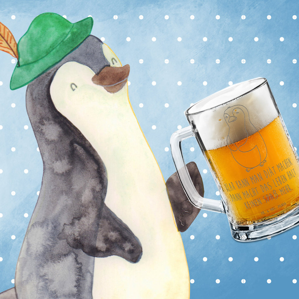 Gravur Bierkrug Pinguin Diät Bierkrug, Bier Krug, Bierkrug Glas, Vatertag, Pinguin, Pinguine, Diät, Abnehmen, Abspecken, Gewicht, Motivation, Selbstliebe, Körperliebe, Selbstrespekt