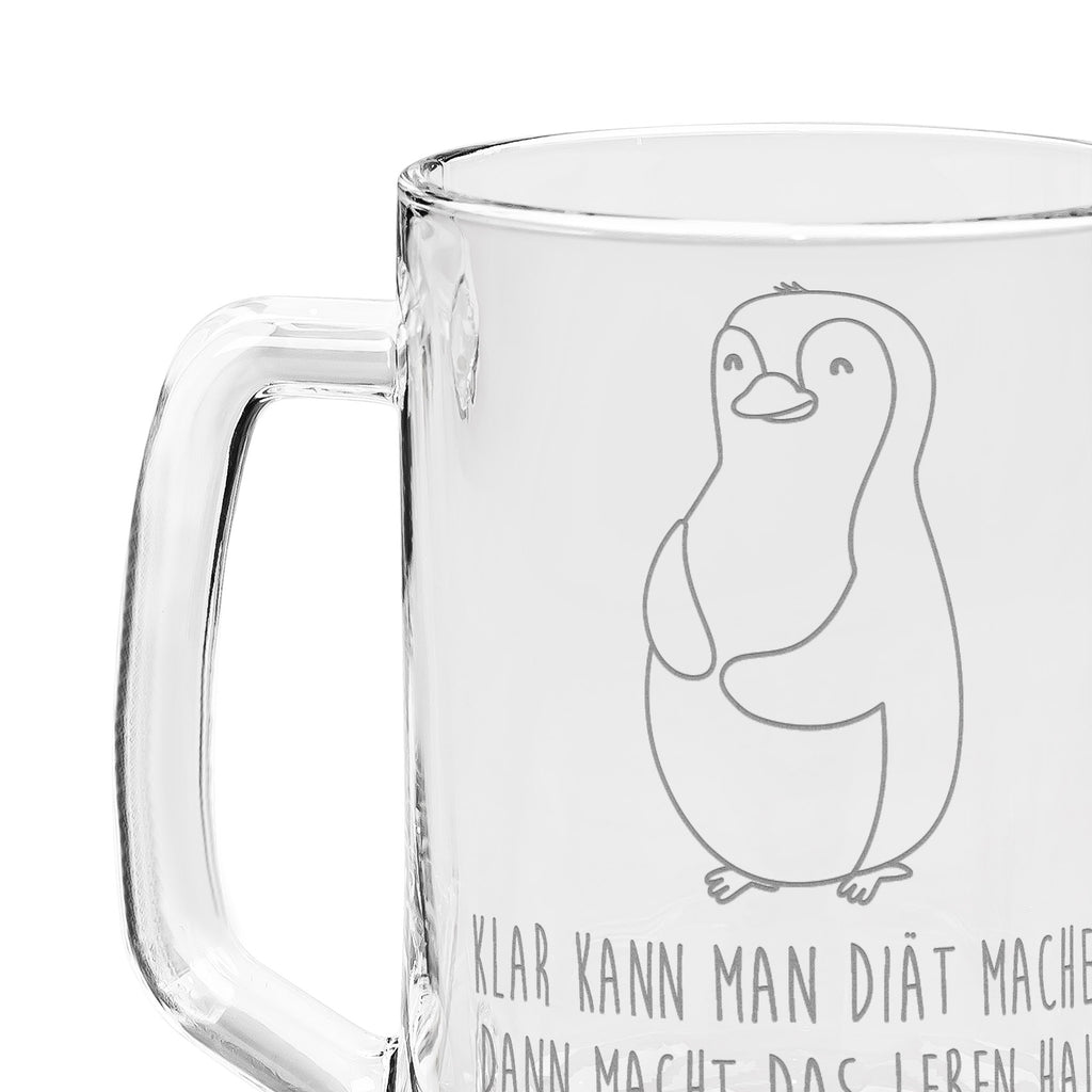 Gravur Bierkrug Pinguin Diät Bierkrug, Bier Krug, Bierkrug Glas, Vatertag, Pinguin, Pinguine, Diät, Abnehmen, Abspecken, Gewicht, Motivation, Selbstliebe, Körperliebe, Selbstrespekt