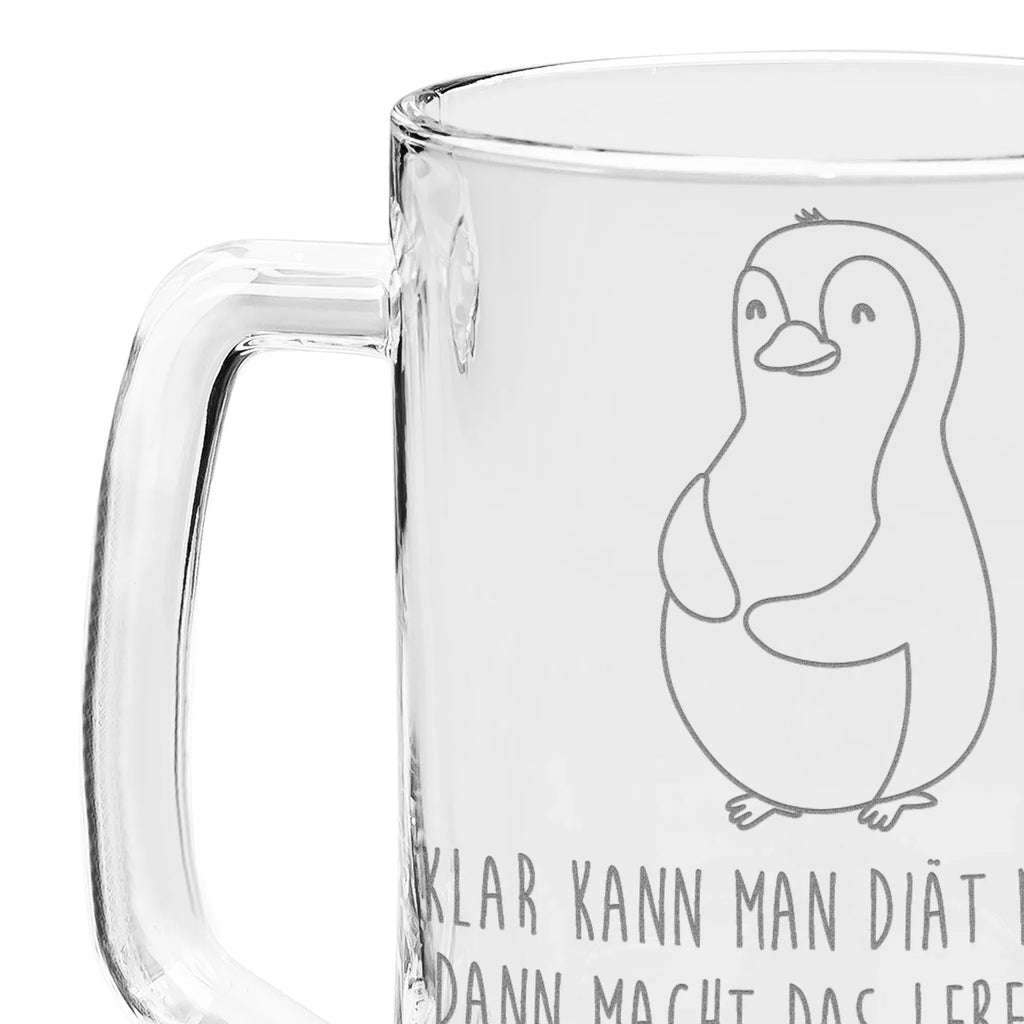 Gravur Bierkrug Pinguin Diät Bierkrug, Bier Krug, Bierkrug Glas, Vatertag, Pinguin, Pinguine, Diät, Abnehmen, Abspecken, Gewicht, Motivation, Selbstliebe, Körperliebe, Selbstrespekt