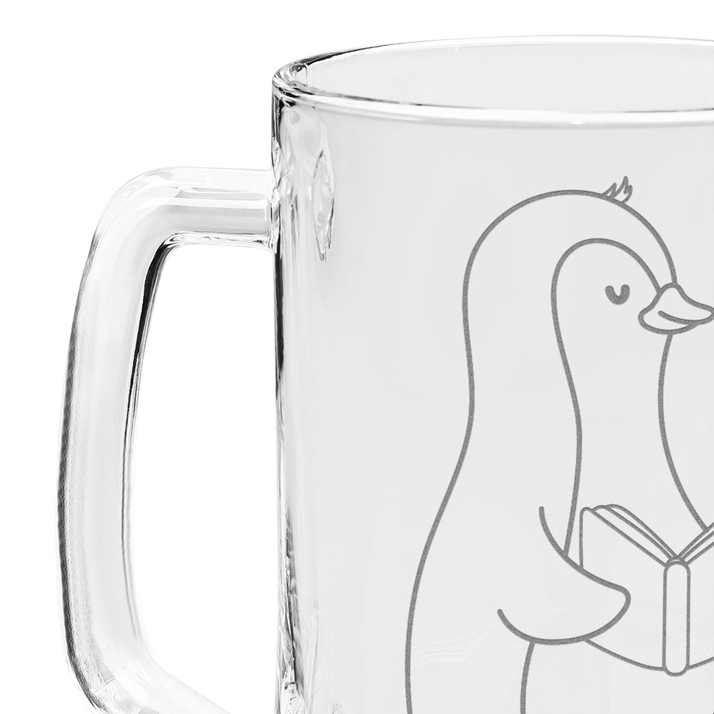 Gravur Bierkrug Pinguin Buch Bierkrug, Bier Krug, Bierkrug Glas, Vatertag, Pinguin, Pinguine, Buch, Lesen, Bücherwurm, Nichtstun, Faulenzen, Ferien, Urlaub, Freizeit