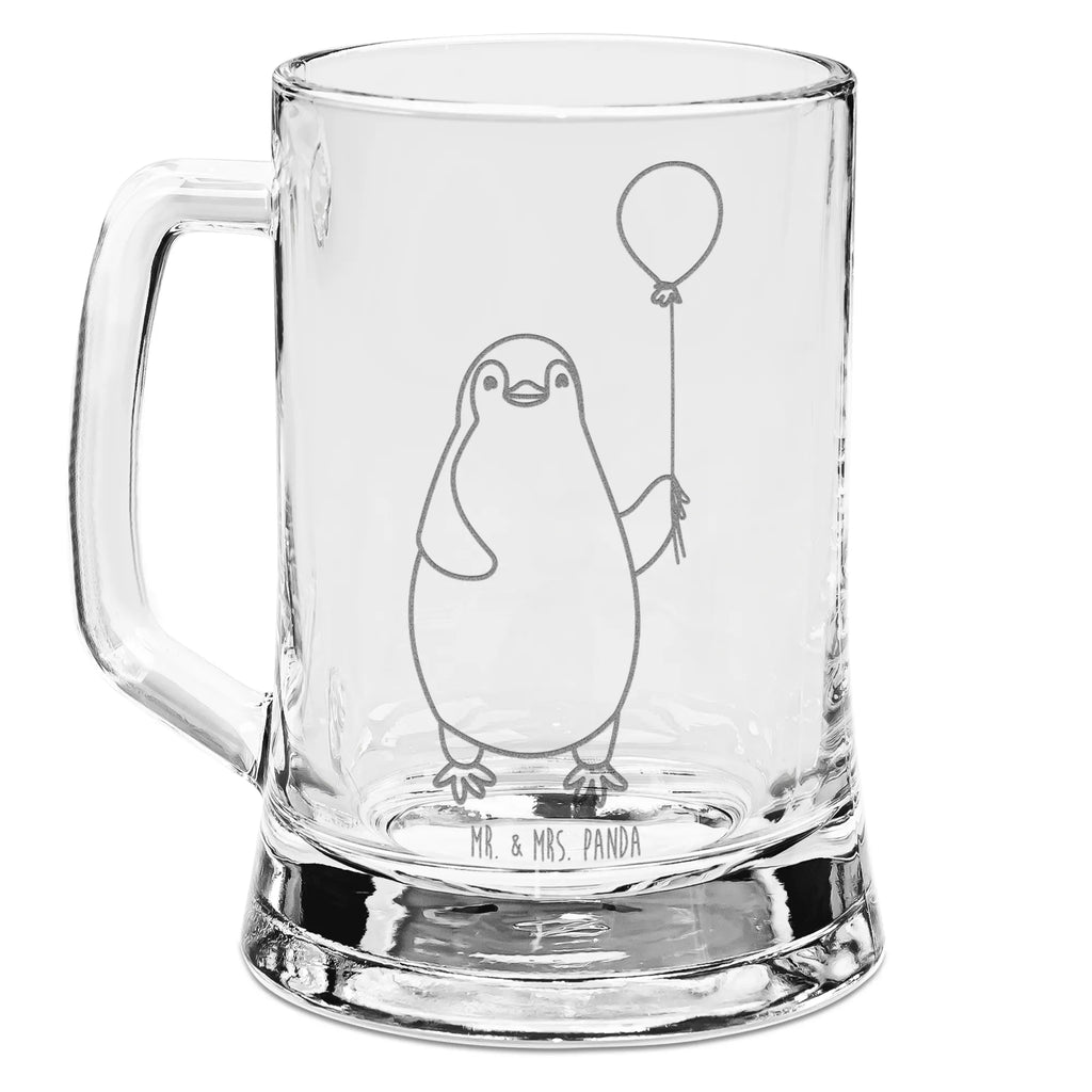 Gravur Bierkrug Pinguin Luftballon Bierkrug, Bier Krug, Bierkrug Glas, Vatertag, Pinguin, Pinguine, Luftballon, Tagträume, Lebenslust, Geschenk Freundin, Geschenkidee, beste Freundin, Motivation, Neustart, neues Leben, Liebe, Glück