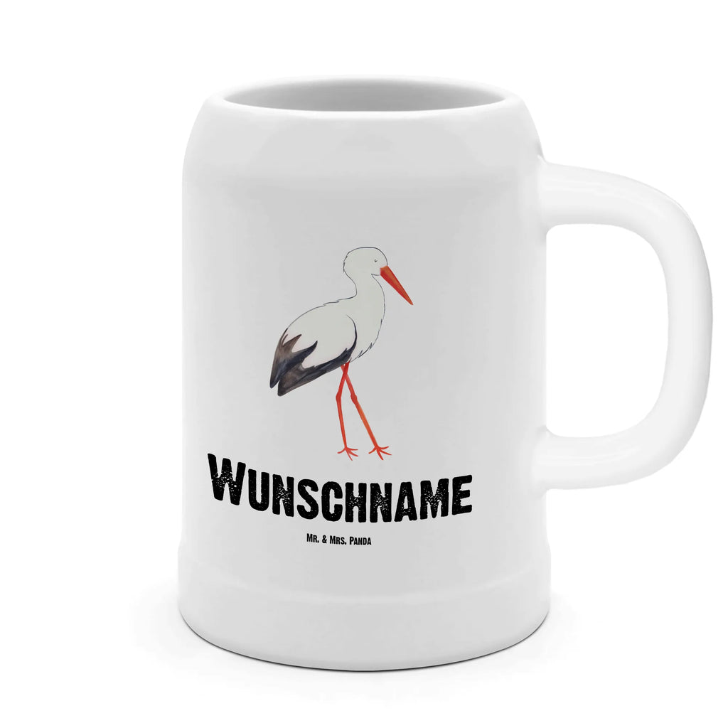 Personalisierter Bierkrug Storch Bierkrug mit Namen, Bierkrug personalisieren, Bierglas mit Namen, Personalisierung, Bedrucken, Tiermotive, Gute Laune, lustige Sprüche, Tiere, Storch, Störche, Schwangerschaft, Geburt, Mutter, Mütter, Mutter werden, Schwanger, Babybauch, Baby