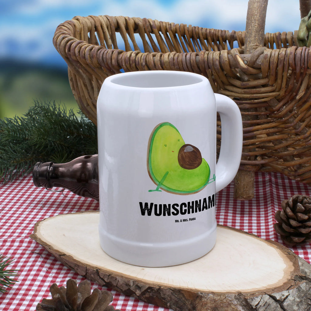 Personalisierter Bierkrug Avocado schwanger Bierkrug mit Namen, Bierkrug personalisieren, Bierglas mit Namen, Personalisierung, Bedrucken, Avocado, Veggie, Vegan, Gesund, schwanger, Schwangerschaft, Babyparty, Babyshower