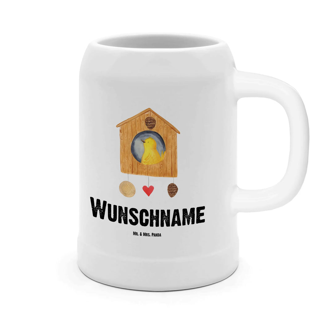 Personalisierter Bierkrug Vogel Haus Bierkrug mit Namen, Bierkrug personalisieren, Bierglas mit Namen, Personalisierung, Bedrucken, Tiermotive, Gute Laune, lustige Sprüche, Tiere, Vogel, Vögel, Vogelhaus, Vogelhäuschen, Home sweet home, Zuhause, Nest, Eigenheim, Familie, Wohnung, Haus, unser Haus, Lieblingsort, Castle