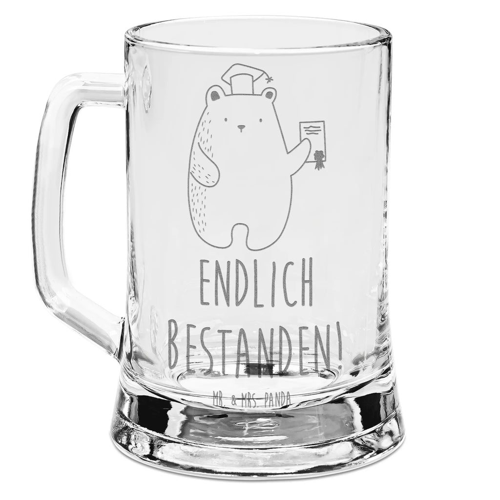 Gravur Bierkrug Bär Prüfung Bierkrug, Bier Krug, Bierkrug Glas, Vatertag, Bär, Teddy, Teddybär, Abitur, Prüfungen, Prüfung bestanden, Abschluss, Zeugnis, Abschlusszeugnis