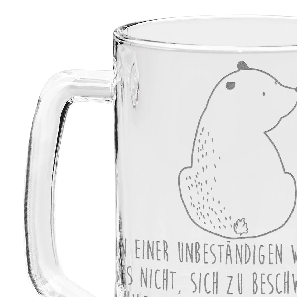 Gravur Bierkrug Bär Schulterblick Bierkrug, Bier Krug, Bierkrug Glas, Vatertag, Bär, Teddy, Teddybär, Selbstachtung, Weltansicht, Motivation, Bären, Bärenliebe, Weisheit