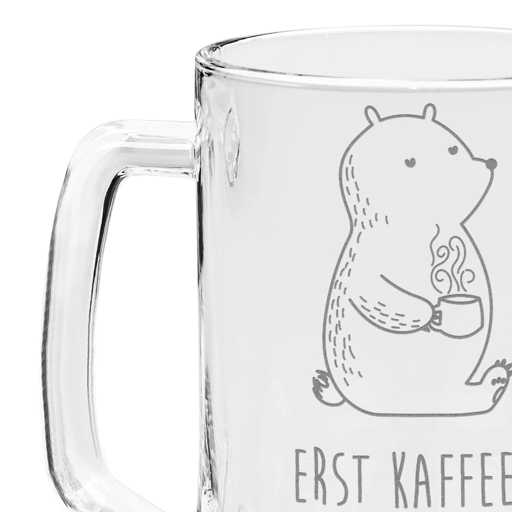 Gravur Bierkrug Bär Kaffee Bierkrug, Bier Krug, Bierkrug Glas, Vatertag, Bär, Teddy, Teddybär, Kaffee, Coffee, Bären, guten Morgen, Morgenroutine, Welt erobern, Welt retten, Motivation