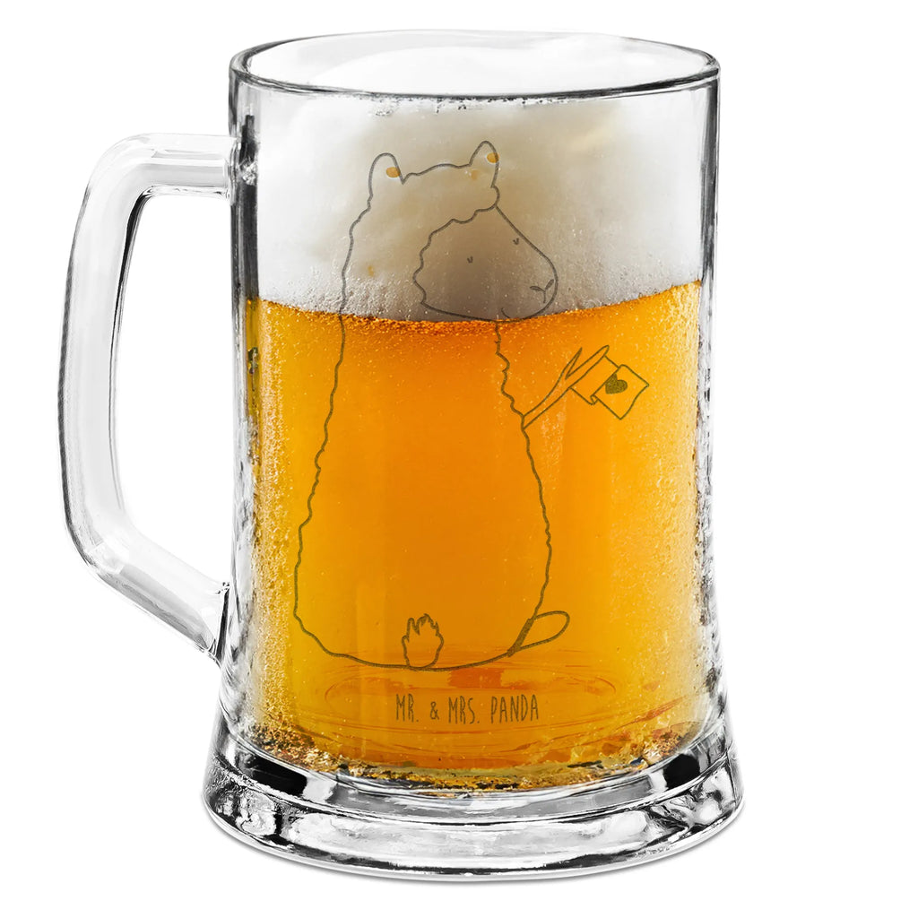 Gravur Bierkrug Alpaka Fahne Bierkrug, Bier Krug, Bierkrug Glas, Vatertag, Alpaka, Lama, Alpakas, Lamas, Liebe