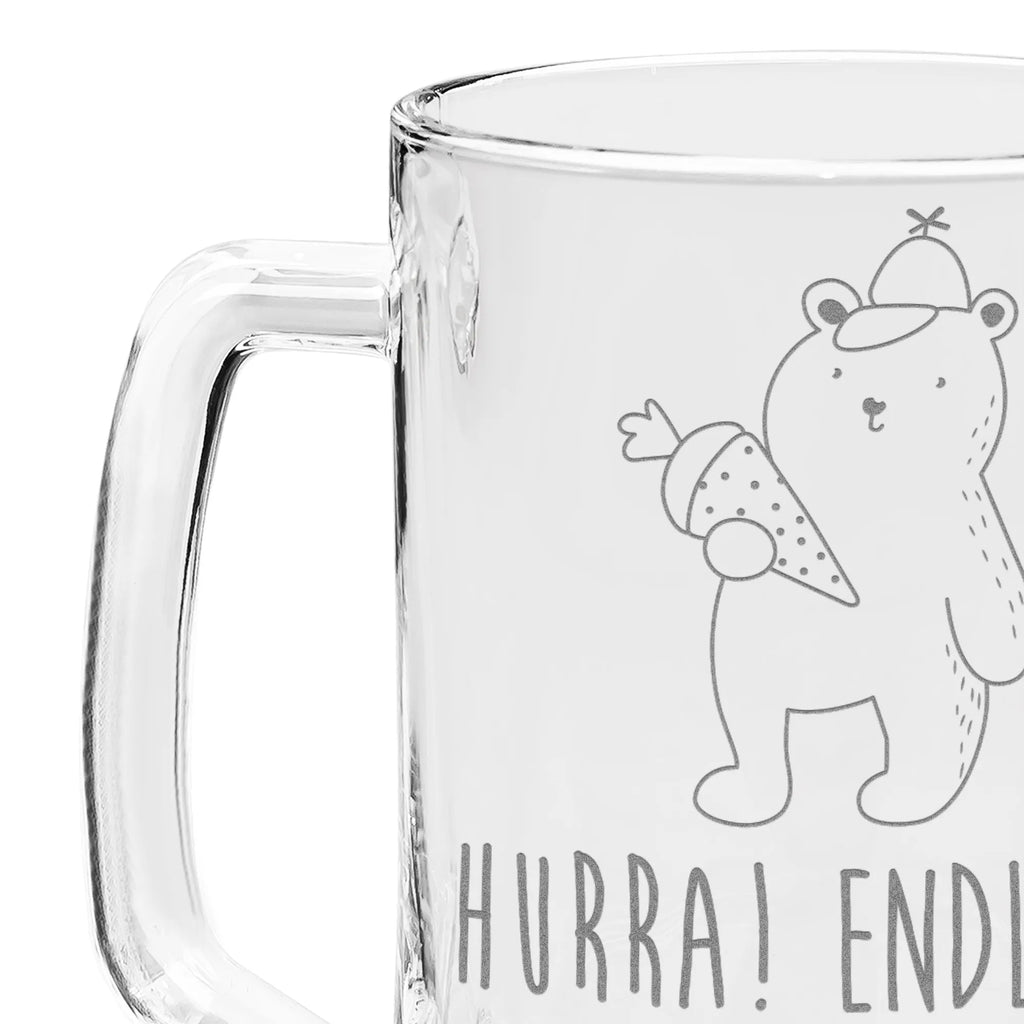 Gravur Bierkrug Bär Schultüte Bierkrug, Bier Krug, Bierkrug Glas, Vatertag, Bär, Teddy, Teddybär, Bär Motiv, Schultüte, Erster Schultag Geschenk, Einschulung Geschenk, Schule Geschenk, Grundschule, Schulanfang, Schulbeginn