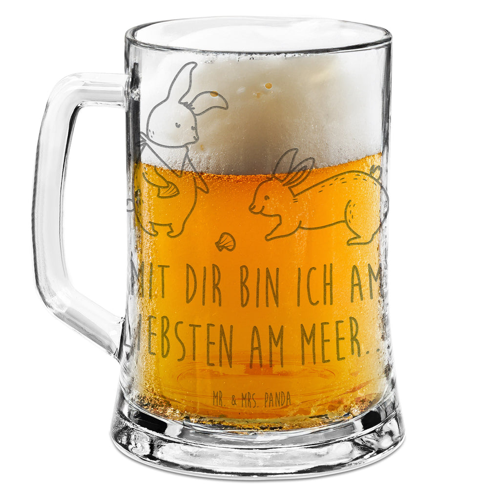 Gravur Bierkrug Hasen Muschel Bierkrug, Bier Krug, Bierkrug Glas, Vatertag, Familie, Muttertag, Bruder, Schwester, Mama, Papa, Oma, Opa, Hasen, beste Freundin, Freundin, Freundinnen, best friends, BFF, Muscheln sammeln, Muscheln, Meer