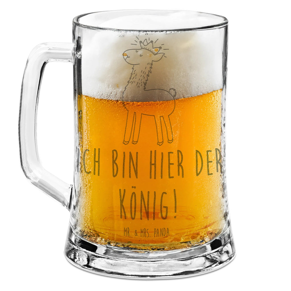 Gravur Bierkrug Lama König Bierkrug, Bier Krug, Bierkrug Glas, Vatertag, Lama, Alpaka, Lamas, König, Königin, Freundin, Mama, Papa, Büro Kollege, Kollegin, Chef, Vorgesetzter, Abi, Abitur