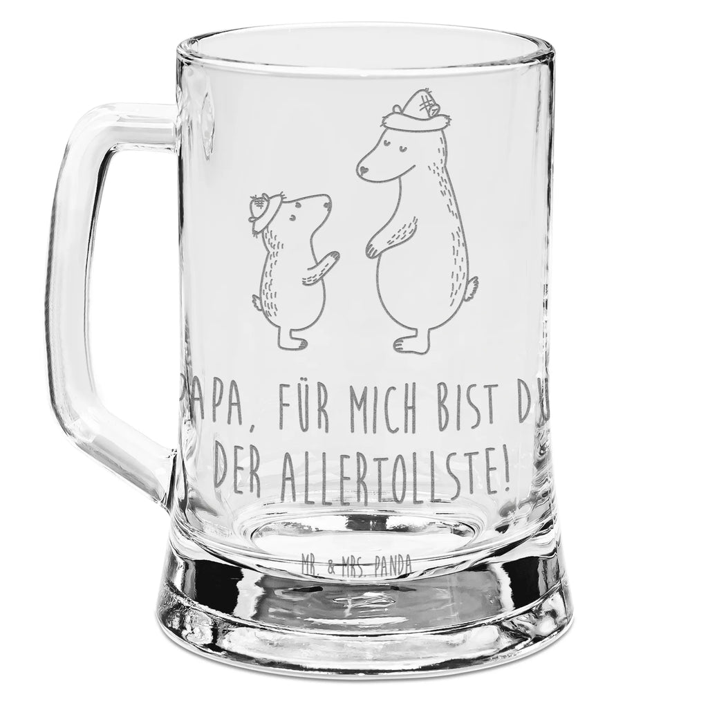 Gravur Bierkrug Bären mit Hut Bierkrug, Bier Krug, Bierkrug Glas, Vatertag, Familie, Muttertag, Bruder, Schwester, Mama, Papa, Oma, Opa, Bär, Bären, Vater, Papi, Paps, Dad, Daddy, Lieblingsmensch, Sohn, Söhne, Kind, Kinder, Vater-Sohn, Family, Vorbild