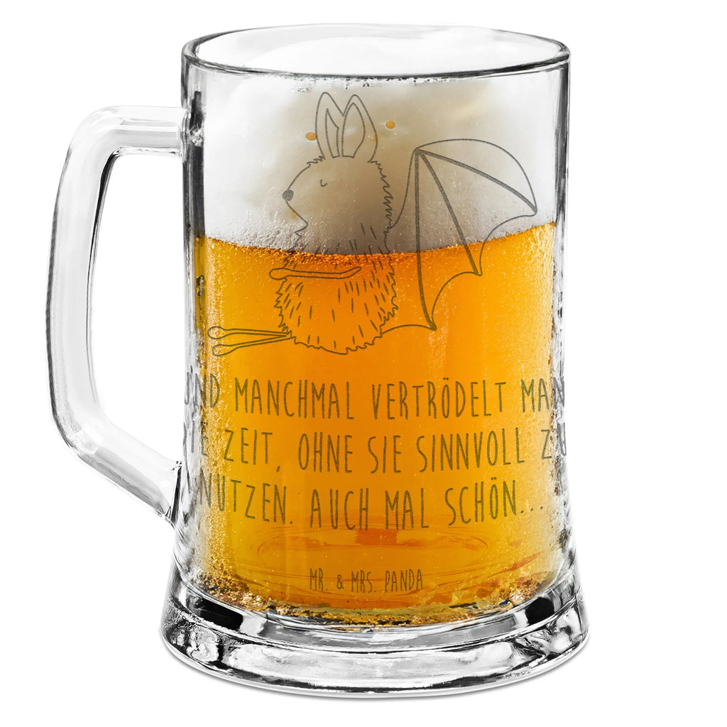 Gravur Bierkrug Fledermaus Sitzen Bierkrug, Bier Krug, Bierkrug Glas, Vatertag, Tiermotive, Gute Laune, lustige Sprüche, Tiere, Fledermaus, Fledermäuse, Motivation, entspannen