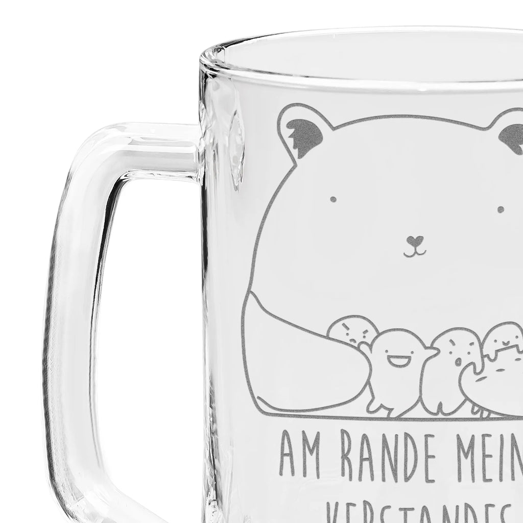 Gravur Bierkrug Bär Gefühl Bierkrug, Bier Krug, Bierkrug Glas, Vatertag, Bär, Teddy, Teddybär, Wahnsinn, Verrückt, Durchgedreht