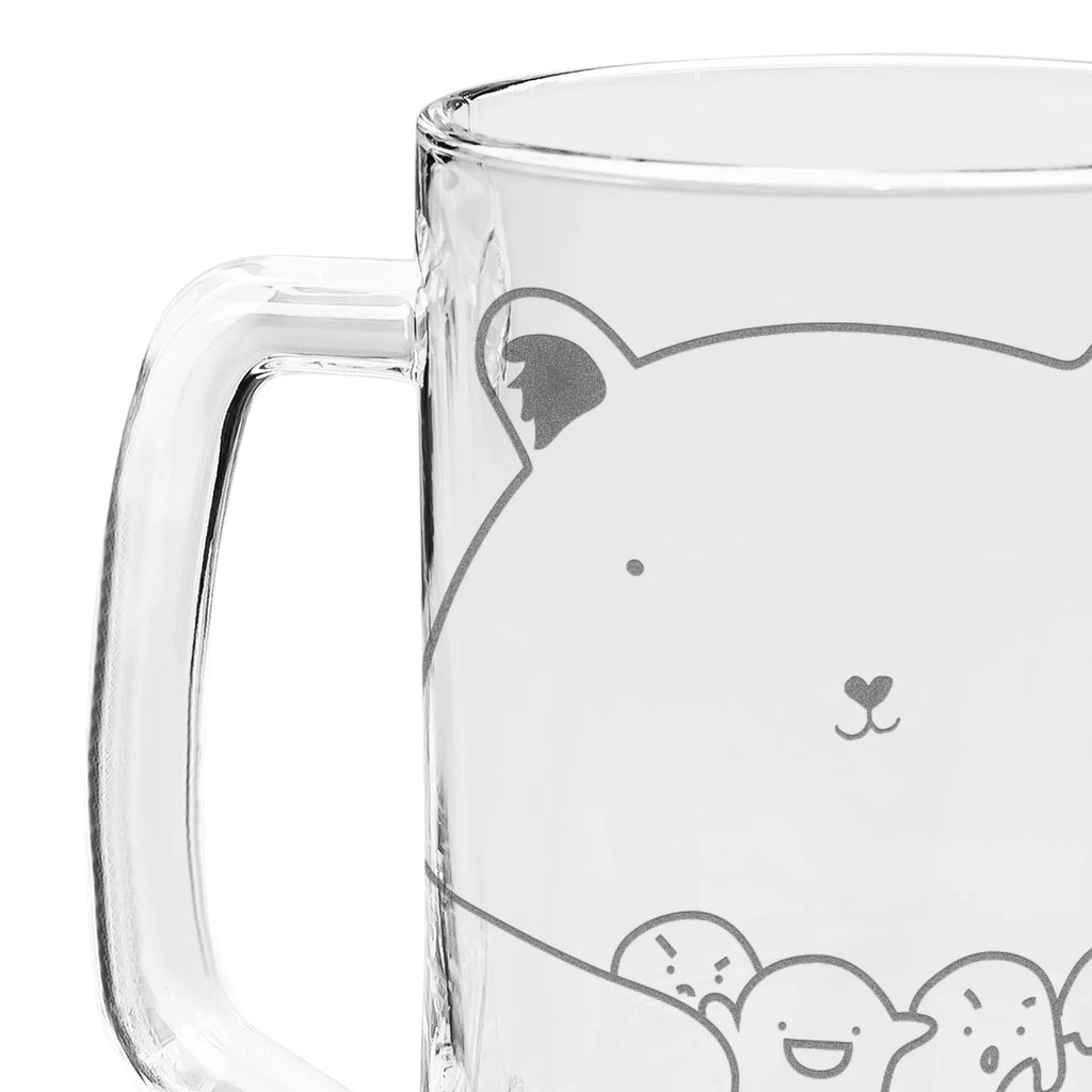 Gravur Bierkrug Bär Gefühl Bierkrug, Bier Krug, Bierkrug Glas, Vatertag, Bär, Teddy, Teddybär, Wahnsinn, Verrückt, Durchgedreht