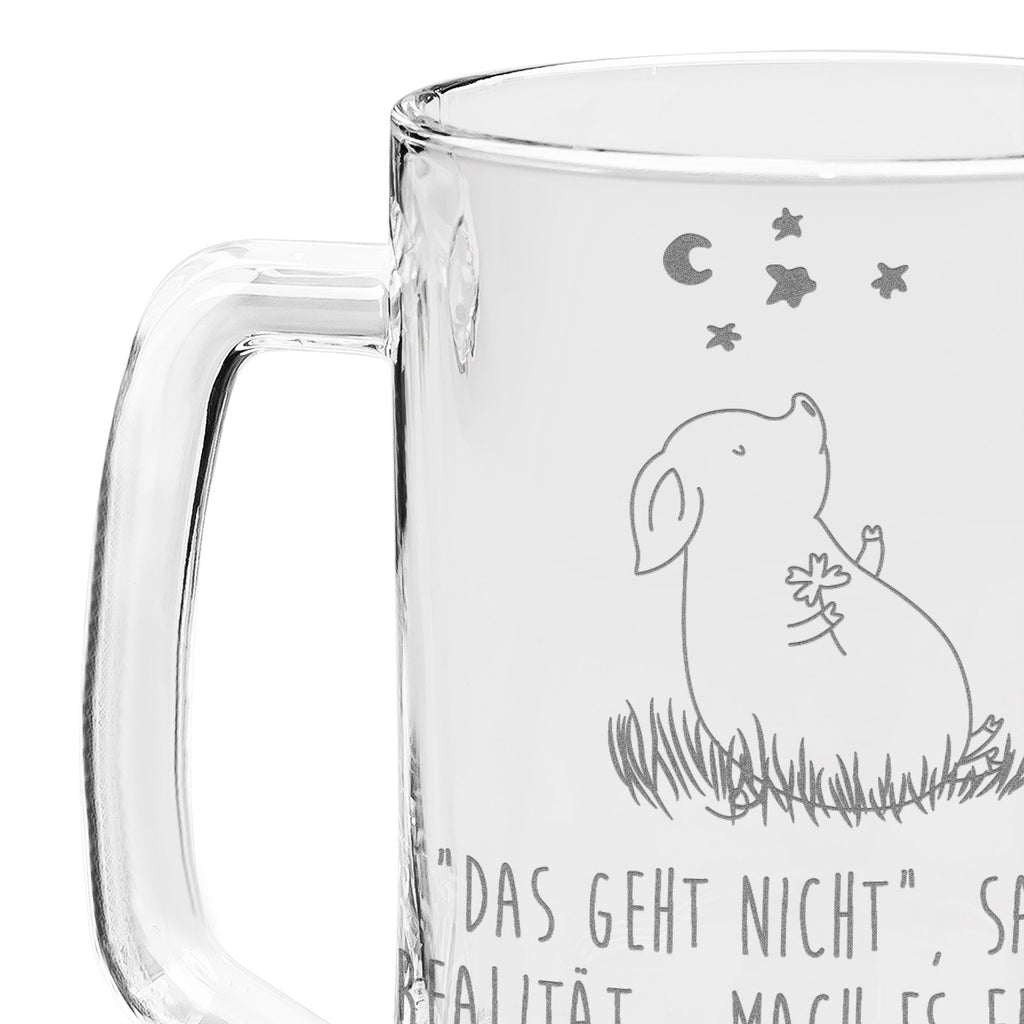 Gravur Bierkrug Schwein Glück Bierkrug, Bier Krug, Bierkrug Glas, Vatertag, Tiermotive, Gute Laune, lustige Sprüche, Tiere, Glücksschwein. Glück, Schwein, Schweinchen, Sterne, Sernchen, Ziele, Träume, Motivation, Glücksbringer