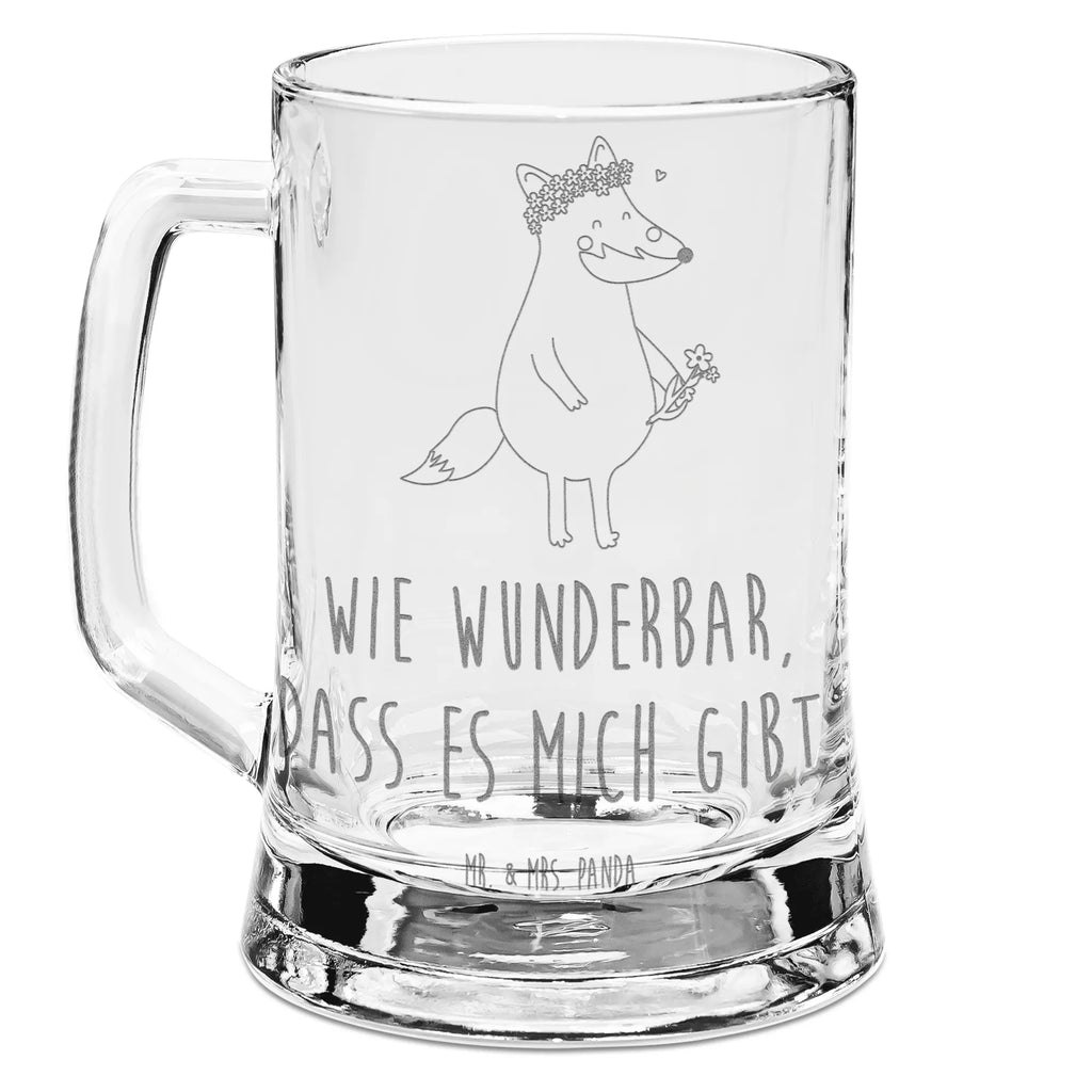 Gravur Bierkrug Fuchs Blumen Bierkrug, Bier Krug, Bierkrug Glas, Vatertag, Fuchs, Füchse, Fox, Liebe, Freundin, Fuchsmädchen, Blumenmädchen, Freundinnen, Liebesbeweis, Blume, Blumen, Motivation, Freude, ich, mich, Selbstliebe