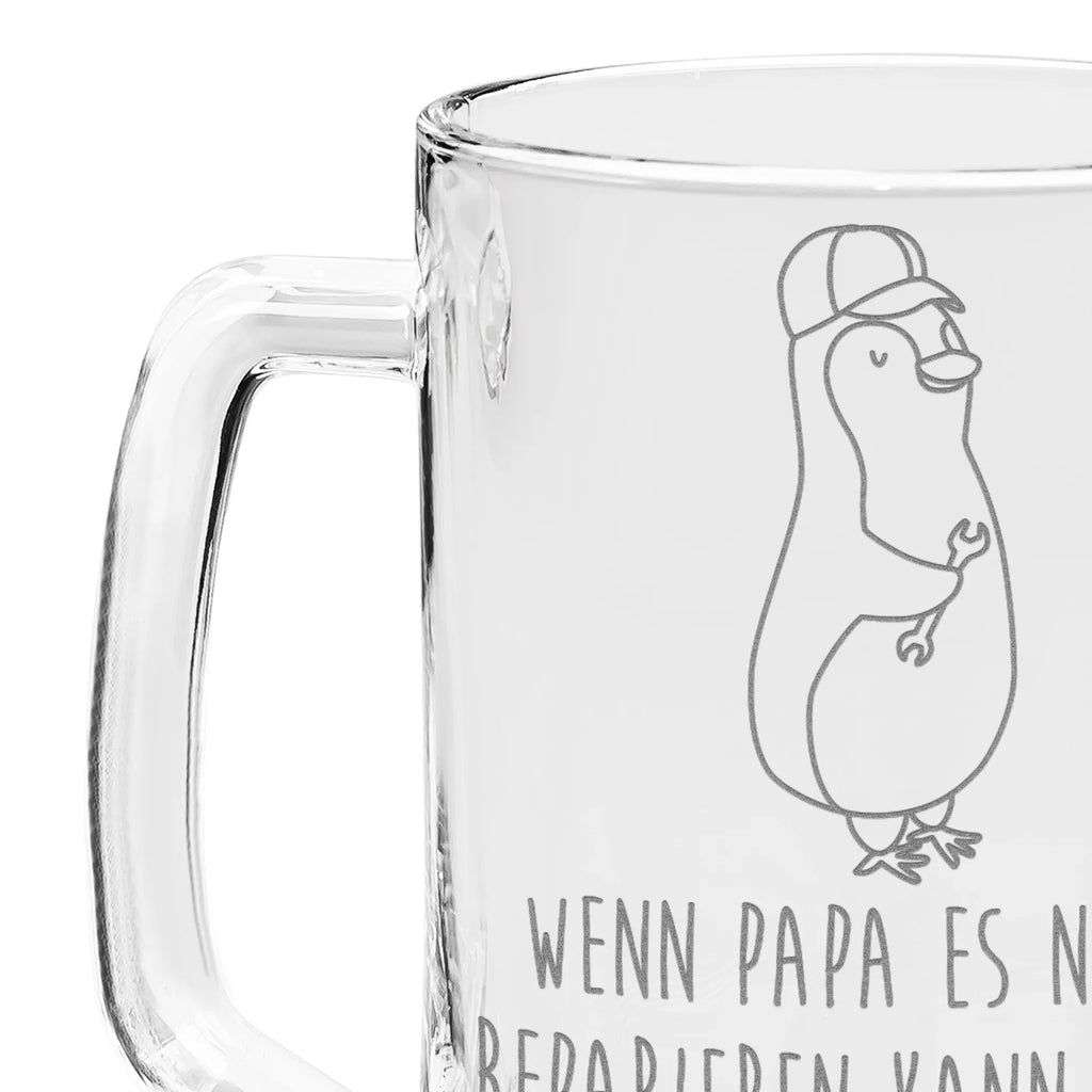 Gravur Bierkrug Wenn Papa es nicht reparieren kann, sind wir am Arsch Bierkrug, Bier Krug, Bierkrug Glas, Vatertag, Familie, Muttertag, Bruder, Schwester, Mama, Papa, Oma, Opa, Vater, Geschenk Papa, Bester Papa der Welt