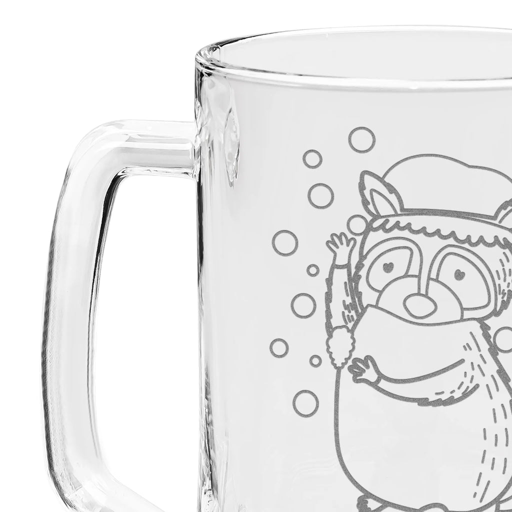 Gravur Bierkrug Waschbär Bierkrug, Bier Krug, Bierkrug Glas, Vatertag, Tiermotive, Gute Laune, lustige Sprüche, Tiere, Waschbär, Tagträumen, Plan, Fröhlich, waschen, Seifenblasen