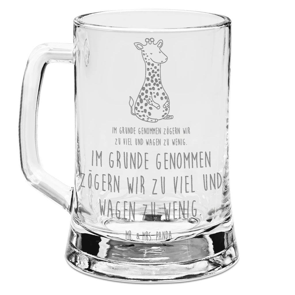 Gravur Bierkrug Giraffe Zufrieden Bierkrug, Bier Krug, Bierkrug Glas, Vatertag, Afrika, Wildtiere, Giraffe, Zufrieden, Glück, Abenteuer