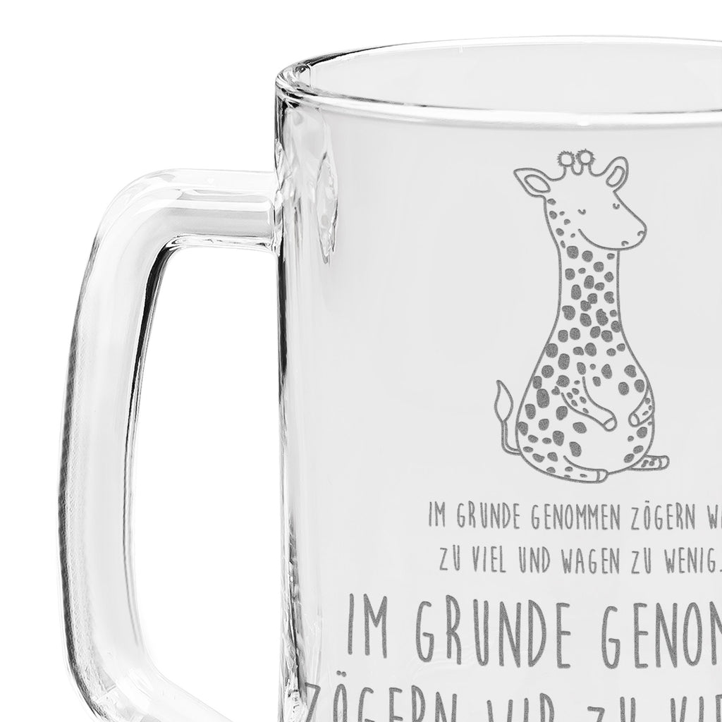 Gravur Bierkrug Giraffe Zufrieden Bierkrug, Bier Krug, Bierkrug Glas, Vatertag, Afrika, Wildtiere, Giraffe, Zufrieden, Glück, Abenteuer