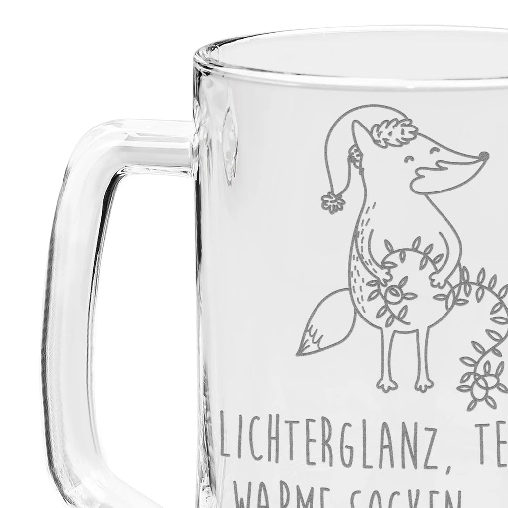 Gravur Bierkrug Fuchs Weihnachten Bierkrug, Bier Krug, Bierkrug Glas, Vatertag, Winter, Weihnachten, Weihnachtsdeko, Nikolaus, Advent, Heiligabend, Wintermotiv, Fuchs, Füchse, Spruch schön, Geschenk Weihnachten, Weihnachtsmann, Weihnachtszeit