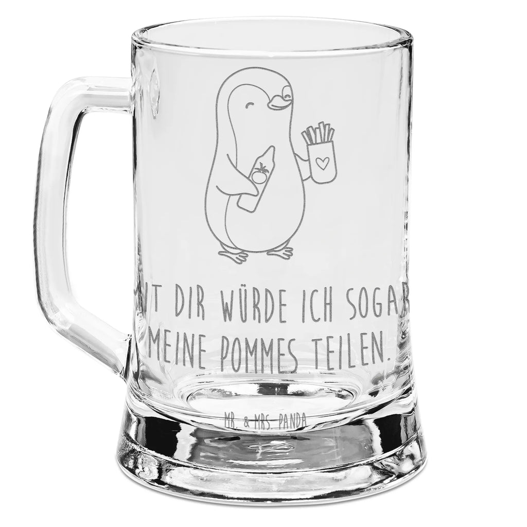 Gravur Bierkrug Pinguin Pommes Bierkrug, Bier Krug, Bierkrug Glas, Vatertag, Liebe, Partner, Freund, Freundin, Ehemann, Ehefrau, Heiraten, Verlobung, Heiratsantrag, Liebesgeschenk, Jahrestag, Hocheitstag, Valentinstag, Geschenk für Frauen, Hochzeitstag, Mitbringsel, Geschenk für Freundin, Geschenk für Partner, Liebesbeweis, für Männer, für Ehemann