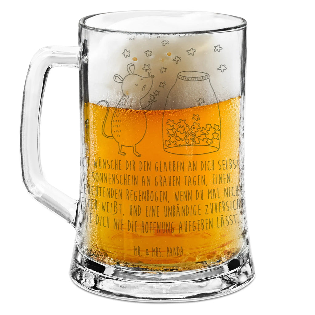 Gravur Bierkrug Maus Sterne Bierkrug, Bier Krug, Bierkrug Glas, Vatertag, Tiermotive, Gute Laune, lustige Sprüche, Tiere, Maus, Sterne, Wunsch, Kind, Taufe, Taufgeschenk, Geburt, Schwangerschaft, erstes Kind, Kindergeburtstag, Geburtstag, Hoffnung, Träume