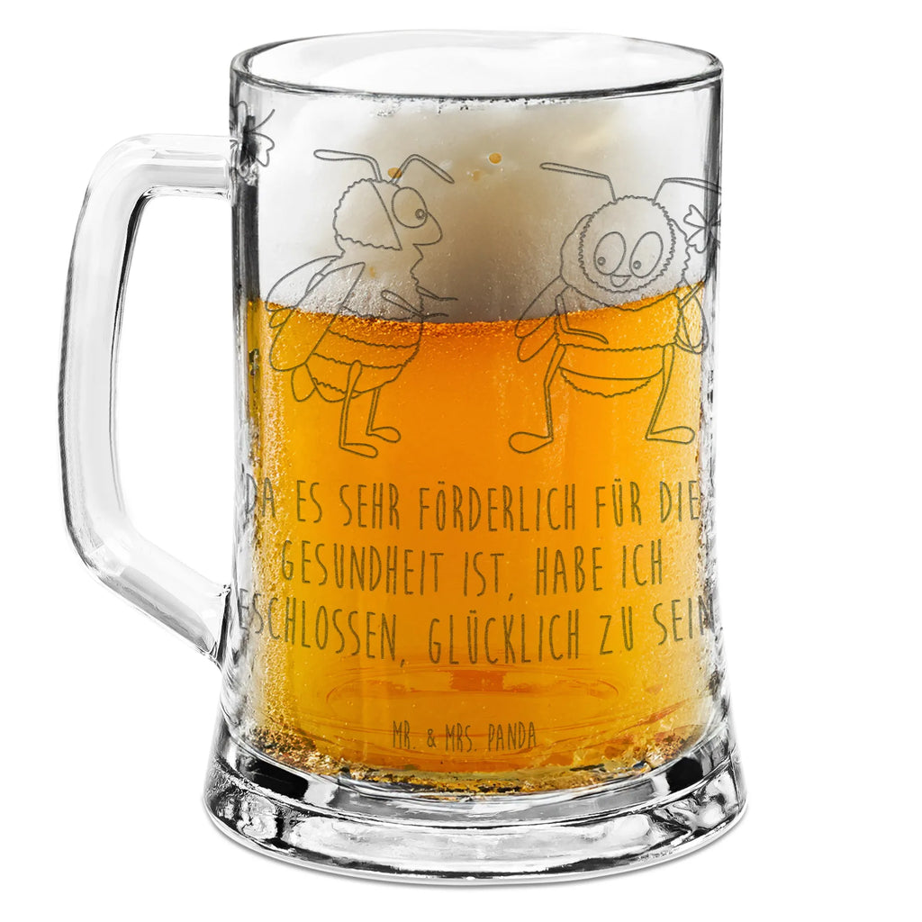 Gravur Bierkrug Hummeln Kleeblatt Bierkrug, Bier Krug, Bierkrug Glas, Vatertag, Tiermotive, Gute Laune, lustige Sprüche, Tiere, Hummel, Biene, Spruch positiv, Biene Deko, Spruch schön, glücklich sein, glücklich werden, Spruch fröhlich