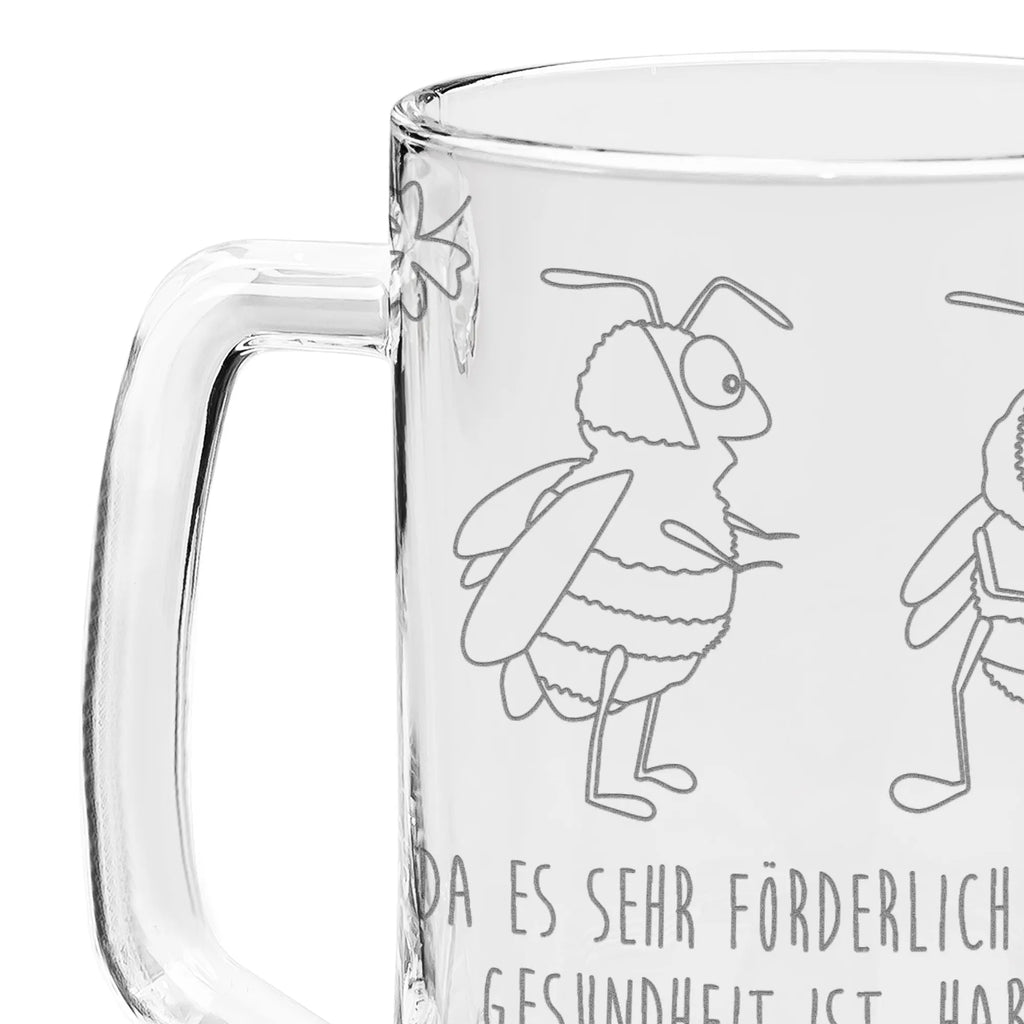 Gravur Bierkrug Hummeln Kleeblatt Bierkrug, Bier Krug, Bierkrug Glas, Vatertag, Tiermotive, Gute Laune, lustige Sprüche, Tiere, Hummel, Biene, Spruch positiv, Biene Deko, Spruch schön, glücklich sein, glücklich werden, Spruch fröhlich