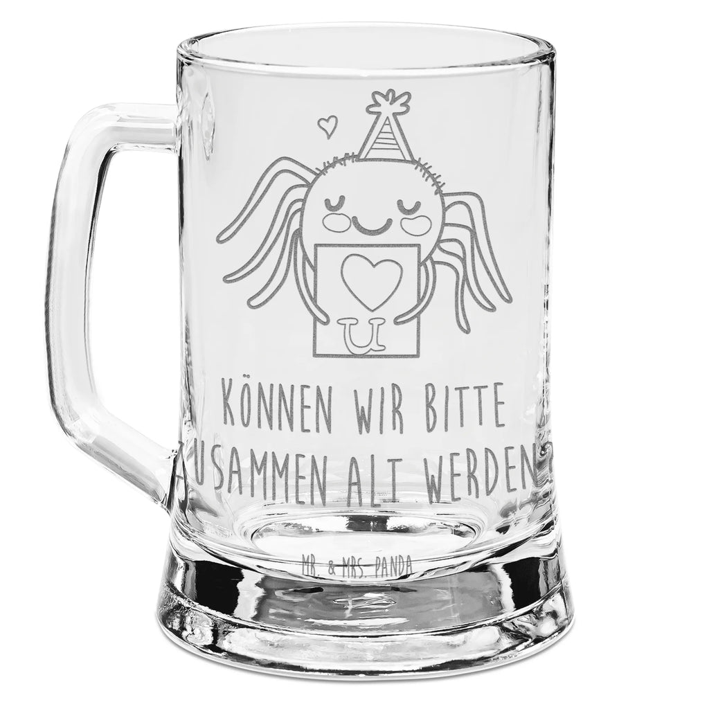 Gravur Bierkrug Spinne Agathe Brief Bierkrug, Bier Krug, Bierkrug Glas, Vatertag, Spinne Agathe, Spinne, Agathe, Videos, Merchandise, Liebesbeweis, Ich Liebe dich, Heiratsantrag, Verliebt, Liebespaar, Liebesgeschenk, Treuebeweis, Treuetest