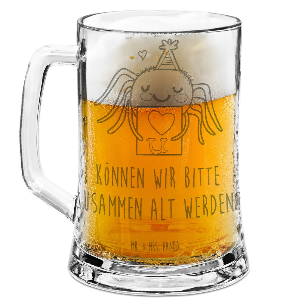 Gravur Bierkrug Spinne Agathe Brief Bierkrug, Bier Krug, Bierkrug Glas, Vatertag, Spinne Agathe, Spinne, Agathe, Videos, Merchandise, Liebesbeweis, Ich Liebe dich, Heiratsantrag, Verliebt, Liebespaar, Liebesgeschenk, Treuebeweis, Treuetest