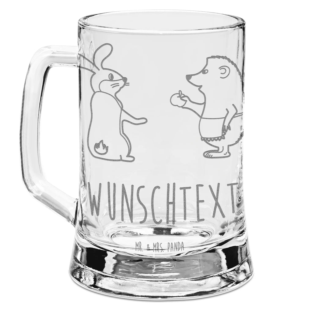 Personalisierter Gravur Bierkrug Hase Igel Personalisierter Bierkrug, Personalisierter Bier Krug, Personalisiertes Bierkrug Glas, Bierkrug mit Namen, Bier Krug mit Namen, Bierkrug Glas mit Namen, Vatertag, Wunschtext, Wunschname, Personalisierbar, Selbst gestalten, Tiermotive, Gute Laune, lustige Sprüche, Tiere, Igel und Hase, Igel, Hase, Liebe Spruch, Liebeskummer Geschenk, Herzschmerz, Trösten, Trennungsschmerz, Spruch romantisch