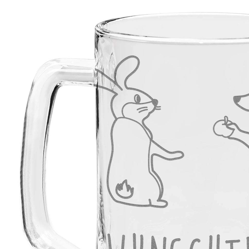 Personalisierter Gravur Bierkrug Hase Igel Personalisierter Bierkrug, Personalisierter Bier Krug, Personalisiertes Bierkrug Glas, Bierkrug mit Namen, Bier Krug mit Namen, Bierkrug Glas mit Namen, Vatertag, Wunschtext, Wunschname, Personalisierbar, Selbst gestalten, Tiermotive, Gute Laune, lustige Sprüche, Tiere, Igel und Hase, Igel, Hase, Liebe Spruch, Liebeskummer Geschenk, Herzschmerz, Trösten, Trennungsschmerz, Spruch romantisch