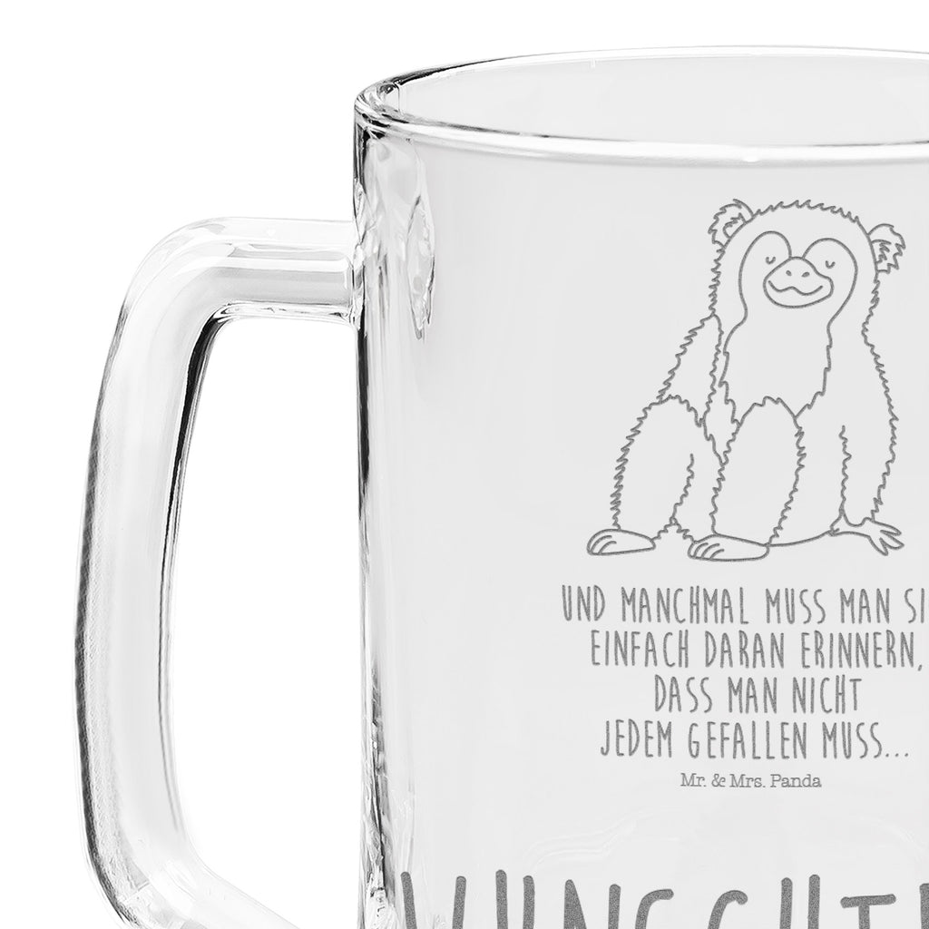 Personalisierter Gravur Bierkrug Affe Personalisierter Bierkrug, Personalisierter Bier Krug, Personalisiertes Bierkrug Glas, Bierkrug mit Namen, Bier Krug mit Namen, Bierkrug Glas mit Namen, Vatertag, Wunschtext, Wunschname, Personalisierbar, Selbst gestalten, Afrika, Wildtiere, Affe, Äffchen, Affen, Selbstliebe, Respekt, Motivation, Selbstachtung, Liebe, Selbstbewusstsein, Selfcare